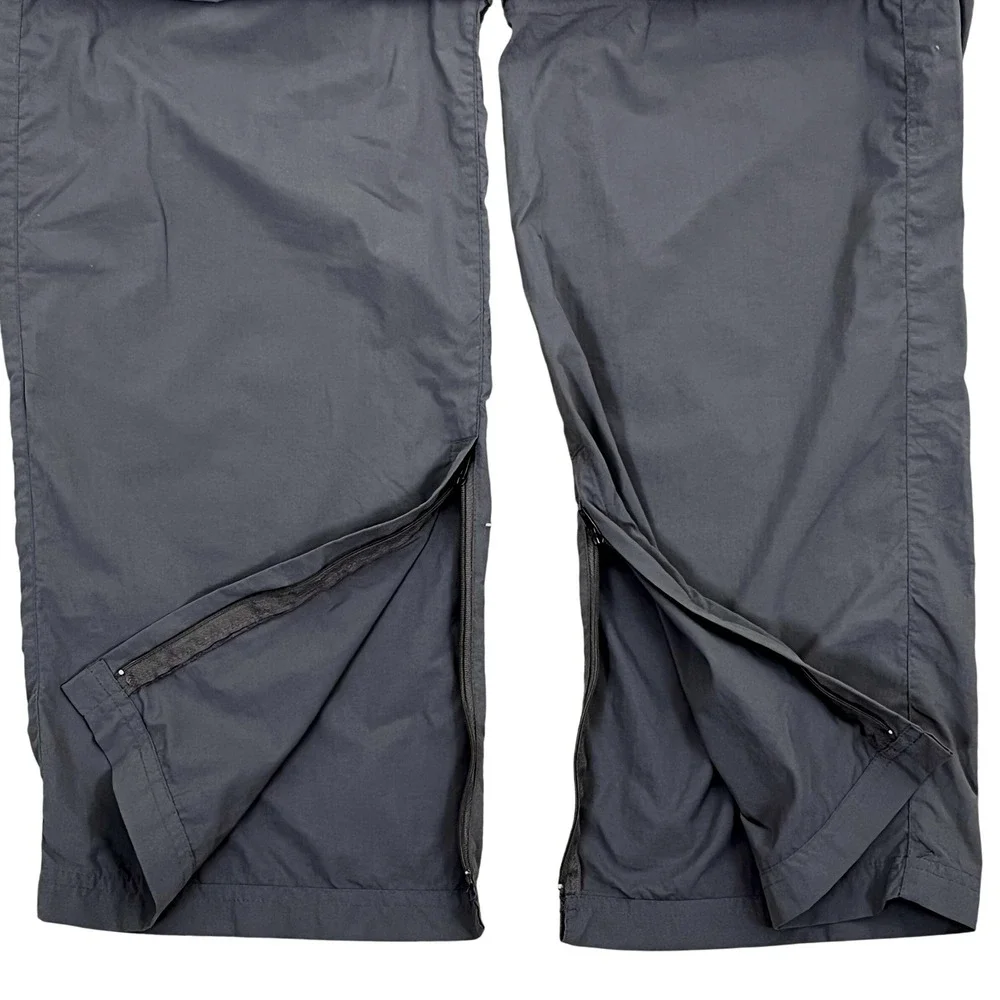 ExOfficio Women Convertible Hiking Pants 10 Gray Insect Shield Zip Off Leg Cargo